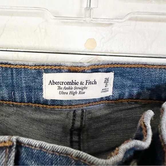 Abercrombie & Fitch The Ankle Straight Ultra High Rise Jeans 26 - Picture 7 of 7